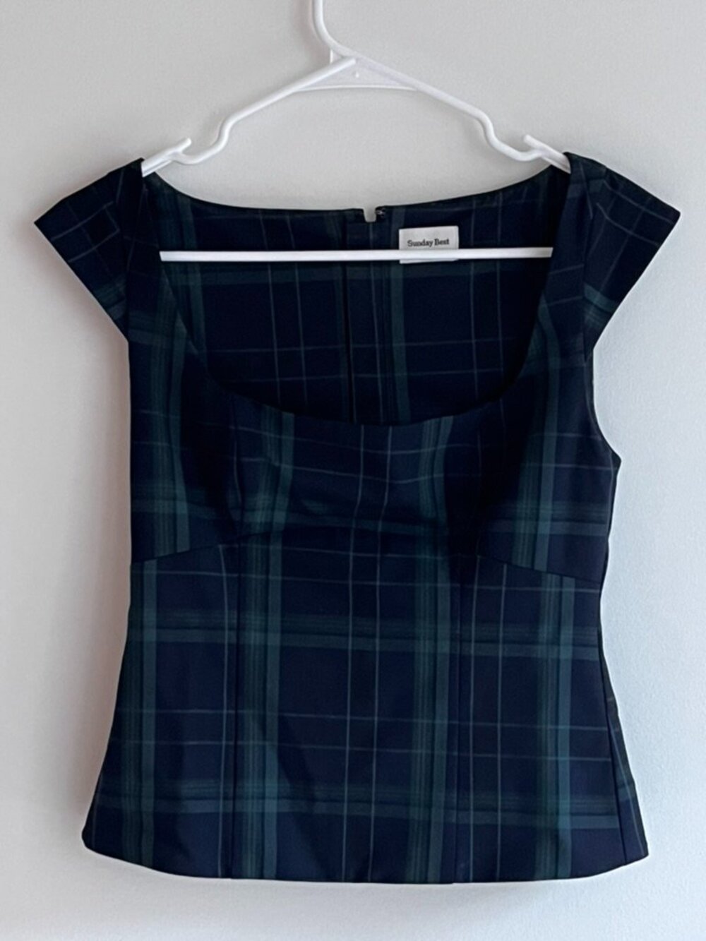 Aritzia sunday best tartan top 0